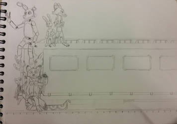24 characters on a train car (WIP)