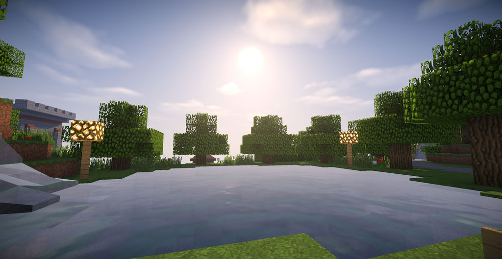 Minecraft Lake Rocks Minecraft lake by Nixediusly on DeviantArt