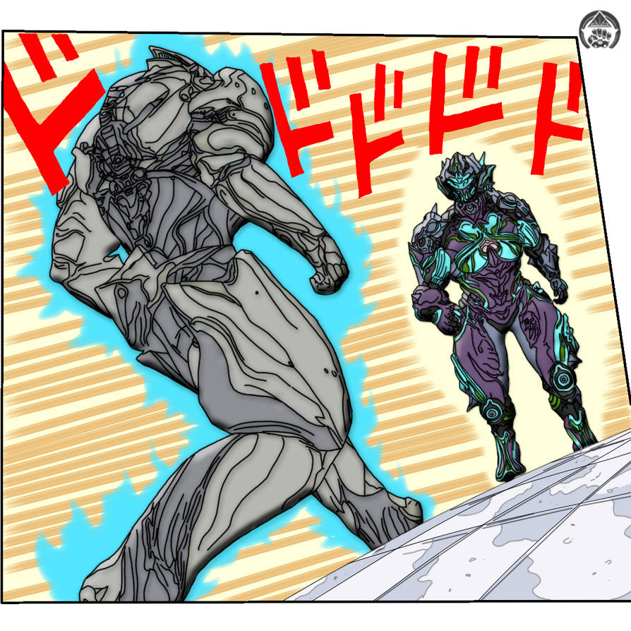 Warframe x JoJo - Approaching Meme by LexuryDesign on DeviantArt