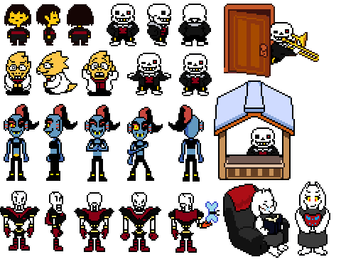 Completed Flowey Sprites by SafetyBob9001 on DeviantArt