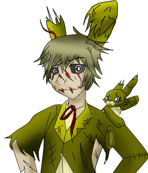 Springtrap Human Springtrap Humano by Gatikeng12 on DeviantArt