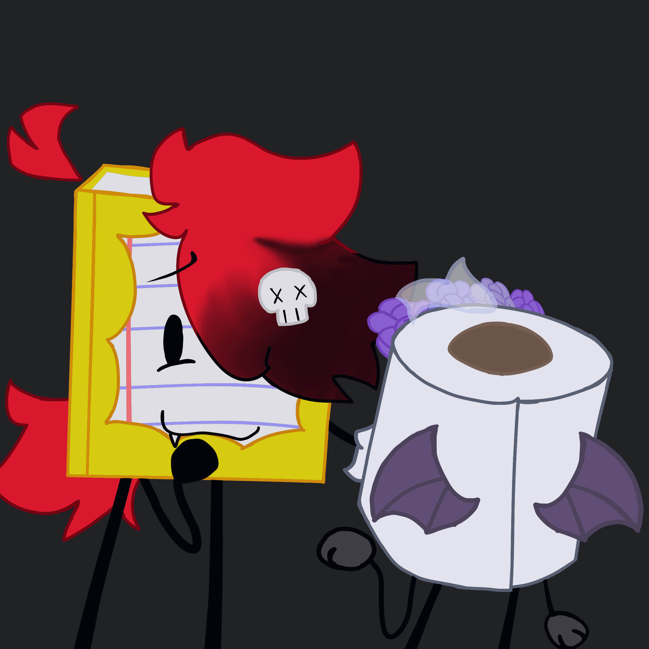 Emo notebook and her sister emo toilet paper by Noahdrawss on DeviantArt