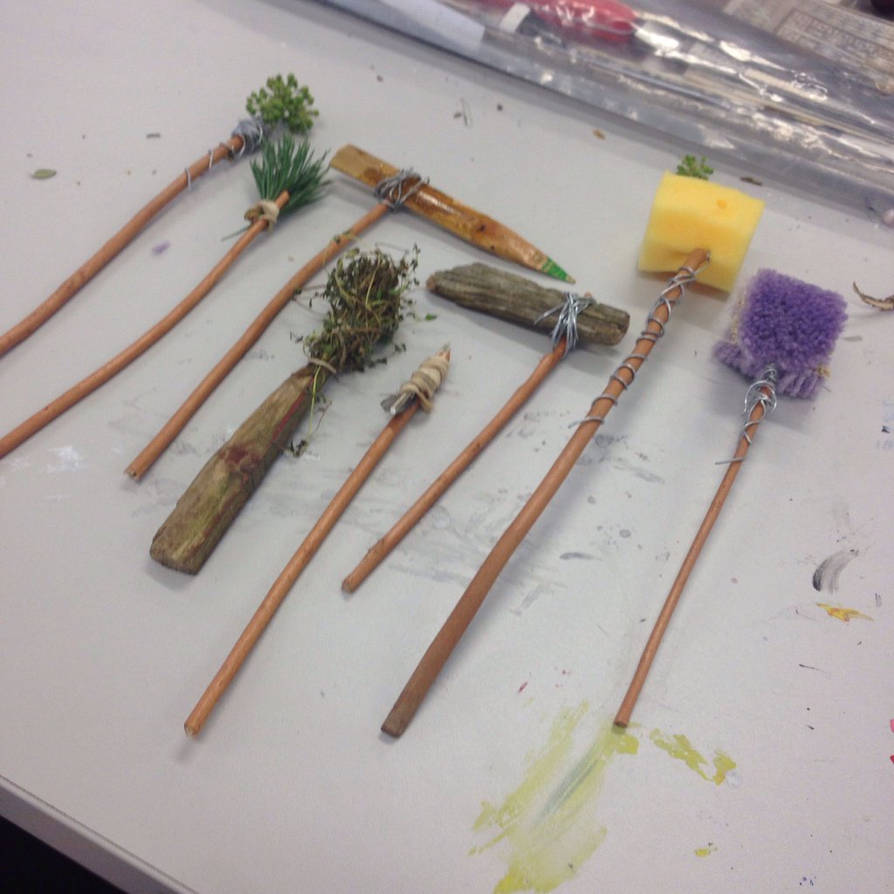 Handmade tools for markmaking with inks. by DarthFreya on DeviantArt