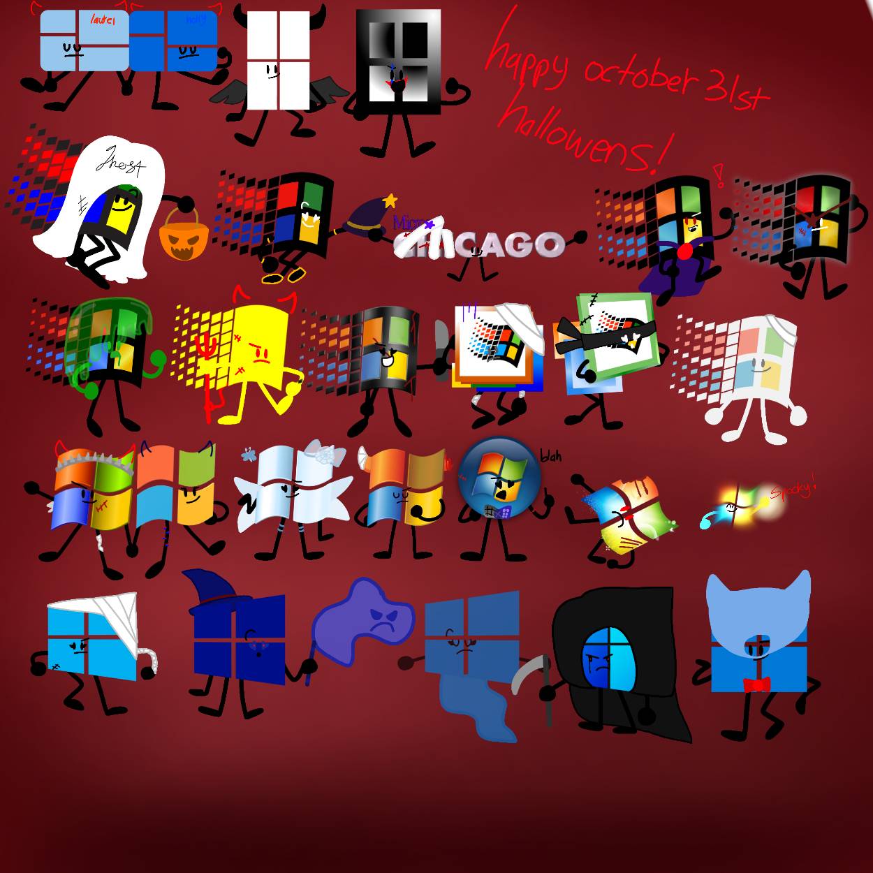 Windows Full Kit Deviantart All main Windows Halloween costume by Memphisanimate1997 on DeviantArt