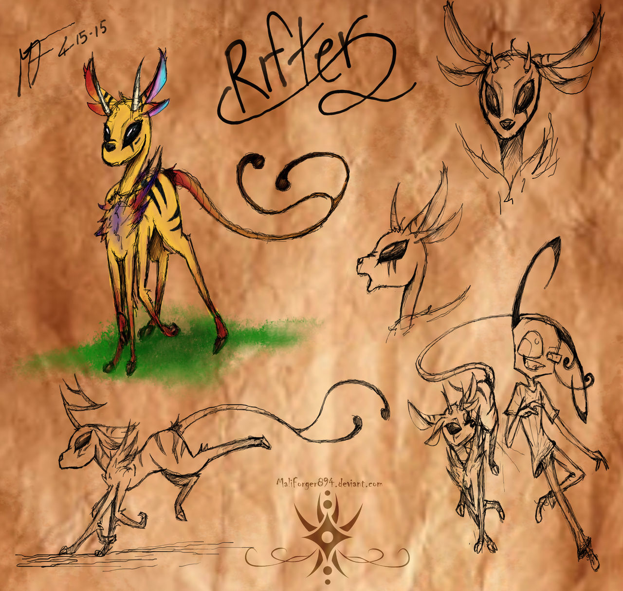 Rifter Concept Ref (Original Species) by MaliForger894 on DeviantArt