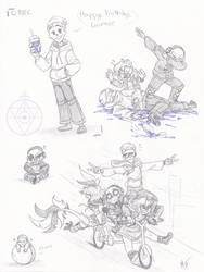 Goobers Being Buds - Sketchpage