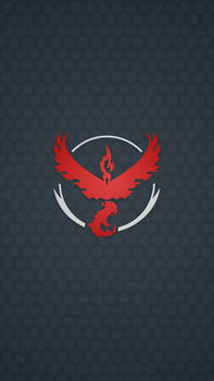 Pokemon Go Team Valor Patterned Wallpaper