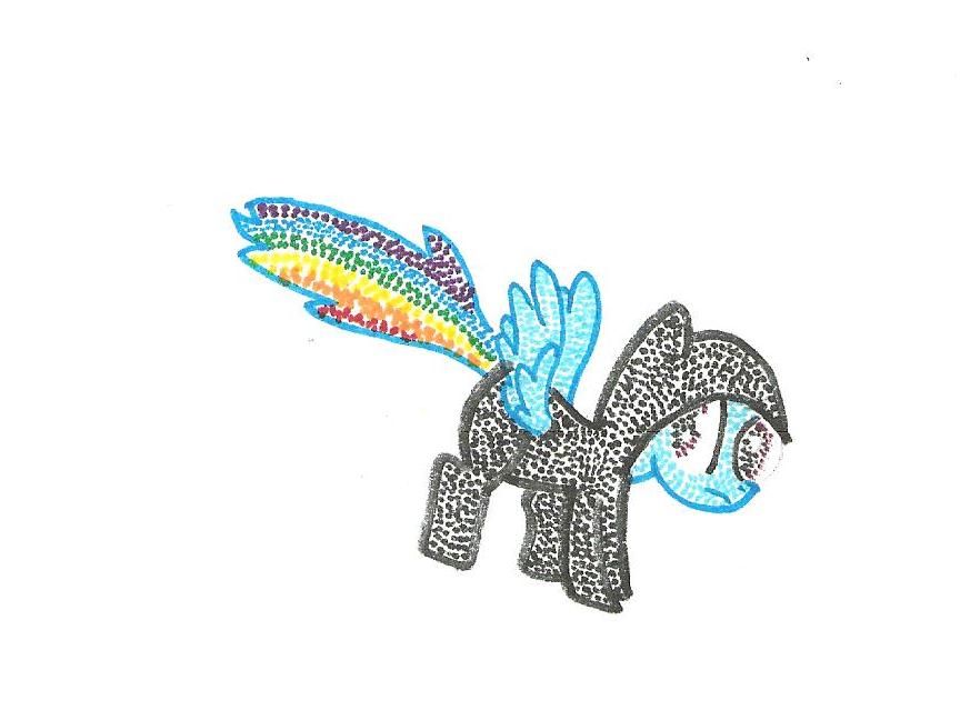 Rainbow Dash Pointillism 4