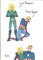 Carol Danvers and Steve Rogers