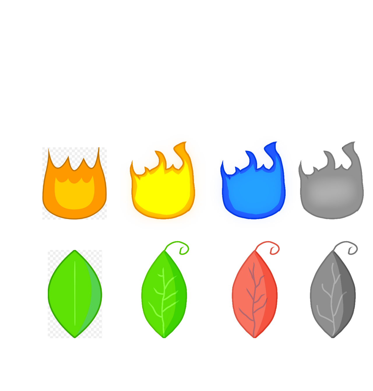 Firy Asset Leafy and Fiery asset redesign by JaytheBean5692 on DeviantArt