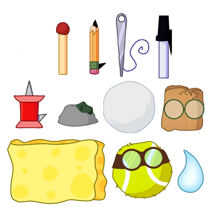 BFDI Characters Assets in My Style Part 2 by JaytheBean5692 on DeviantArt