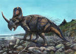 At the Coast of Inland Sea -- Centrosaurus apertus