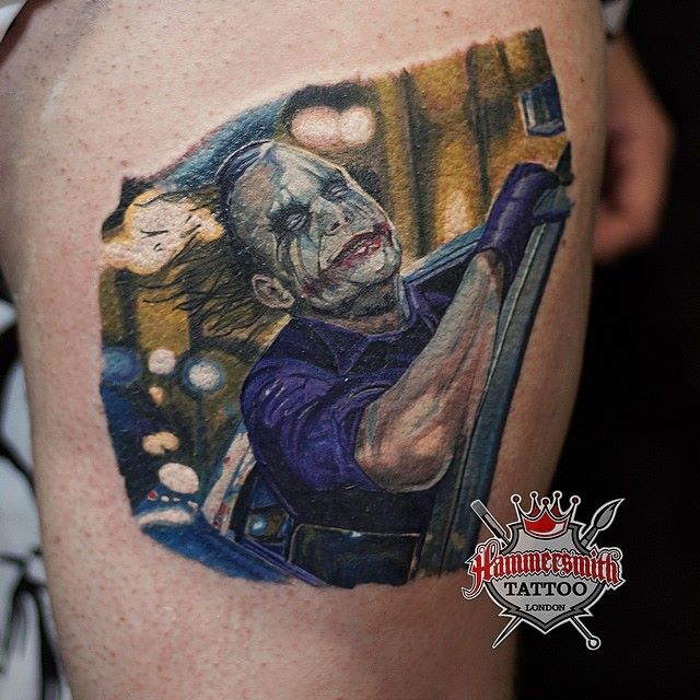 Sureno Colour Portrait Tattoo Joker Batman Ham