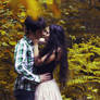 Lovers in forest -