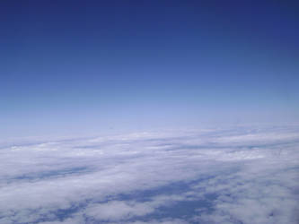 Polar skyscape above the clouds