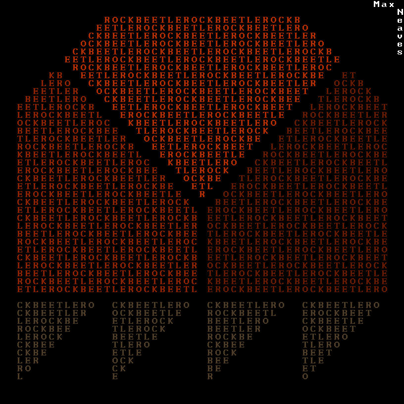Original ASCII Art #13 - Rockbeetle by The-Masked-Max on DeviantArt