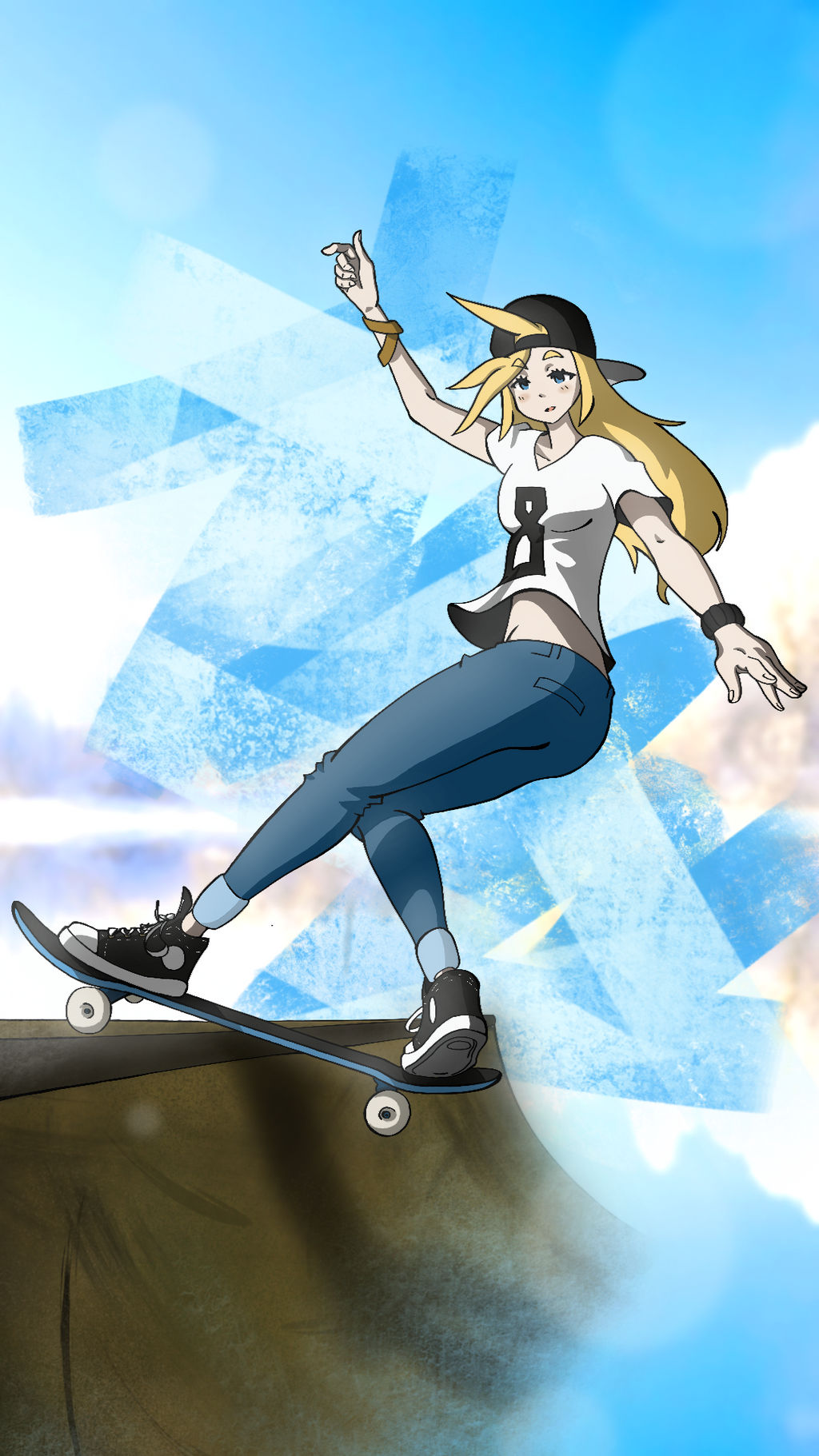 Anime Skater Girl - K8 Grinding by nightmarerises2007 on DeviantArt
