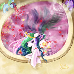 Princess Celestia to enjoy time