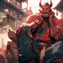 Red Oni Smilling- w