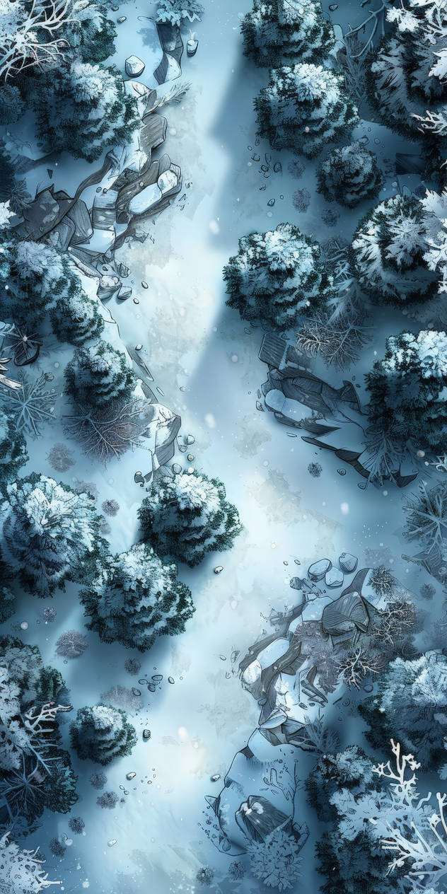 Battlemap Winter Forest 2 by Mizakiiarte on DeviantArt