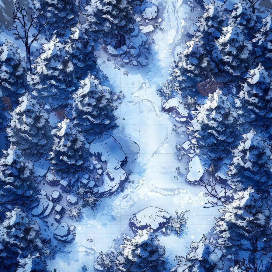 Battlemap Winter Forest 6 by Mizakiiarte on DeviantArt
