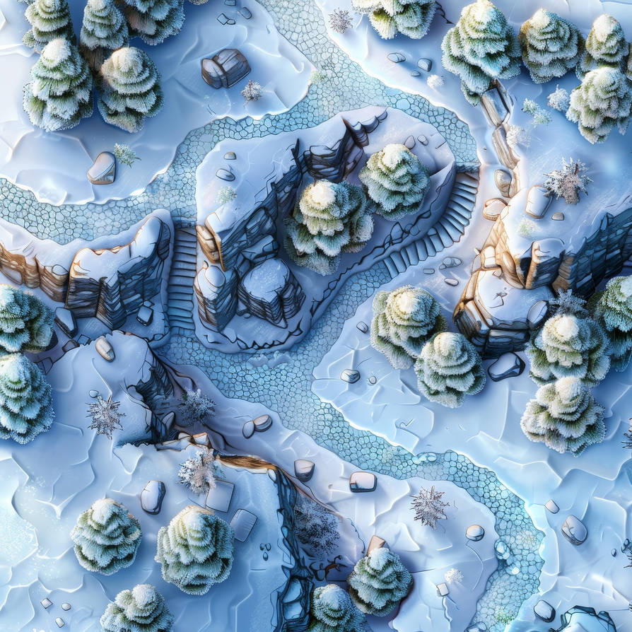 Battlemap Winter Forest 8 by Mizakiiarte on DeviantArt