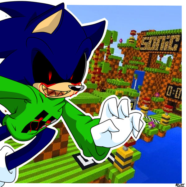 Sonic.EXE and Minecraft by RisziArts on DeviantArt