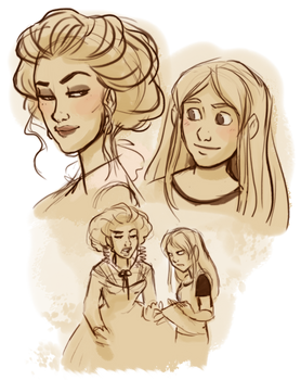 Iedra and Elle sketches