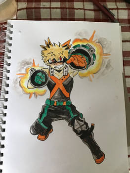 Bakugou watercolor painting 3