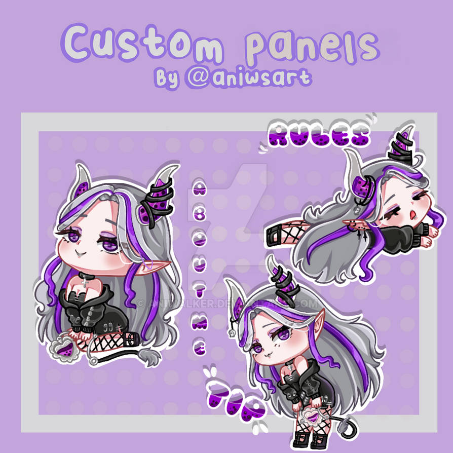 Faq Chibi Panel Detailed chibi panels for twitch by AniWalker on DeviantArt