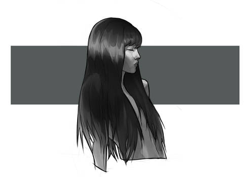 Portrait Sketch in Clip Studio Grey Scale