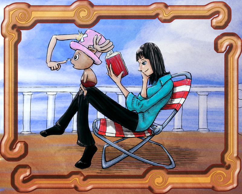 Robin Rides Chopper Robin+Chopper by jaems-kun on DeviantArt