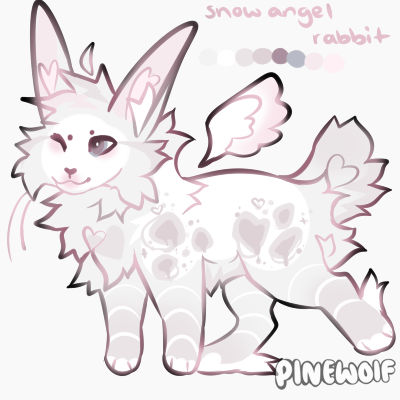 Snow Angel Rabbit by pinewoIf on DeviantArt
