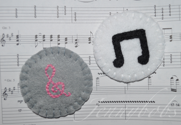 mlp Octavia and Vinyl felt brooches