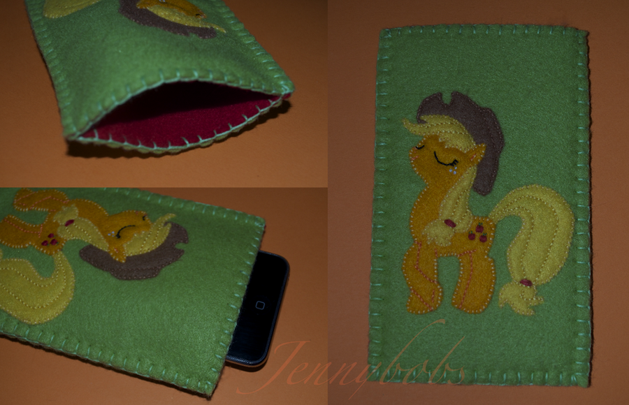 MLP Apple jack felt phone case