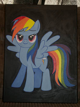 Rainbow Dash painting