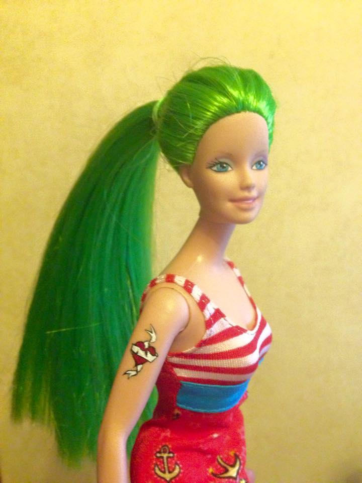 Barbie green hair by Blindfaith-boo on DeviantArt