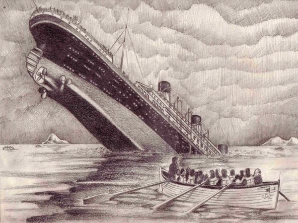 Sinking Of The Titanic By Thunderfire23 On Deviantart
