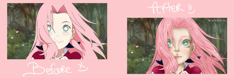 Wonderful Sakura Haruno - Before and After