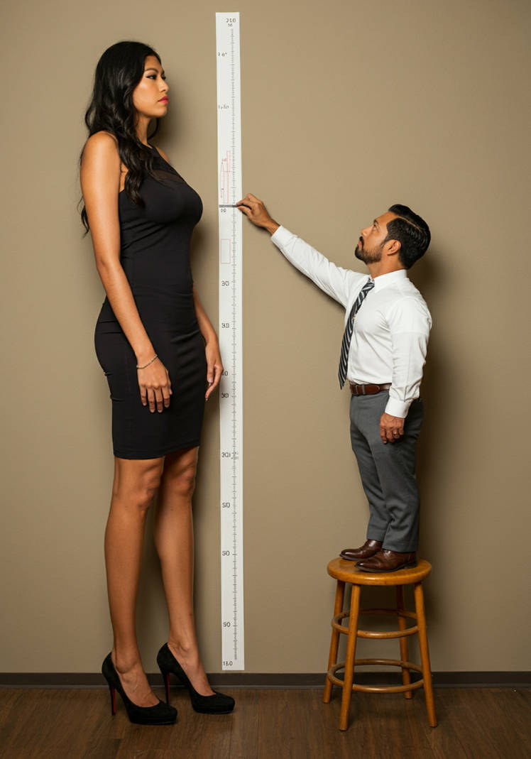 33 Inch Tall Example Measuring Tall Adriana on a 300 cm scale. by suneeeel on DeviantArt