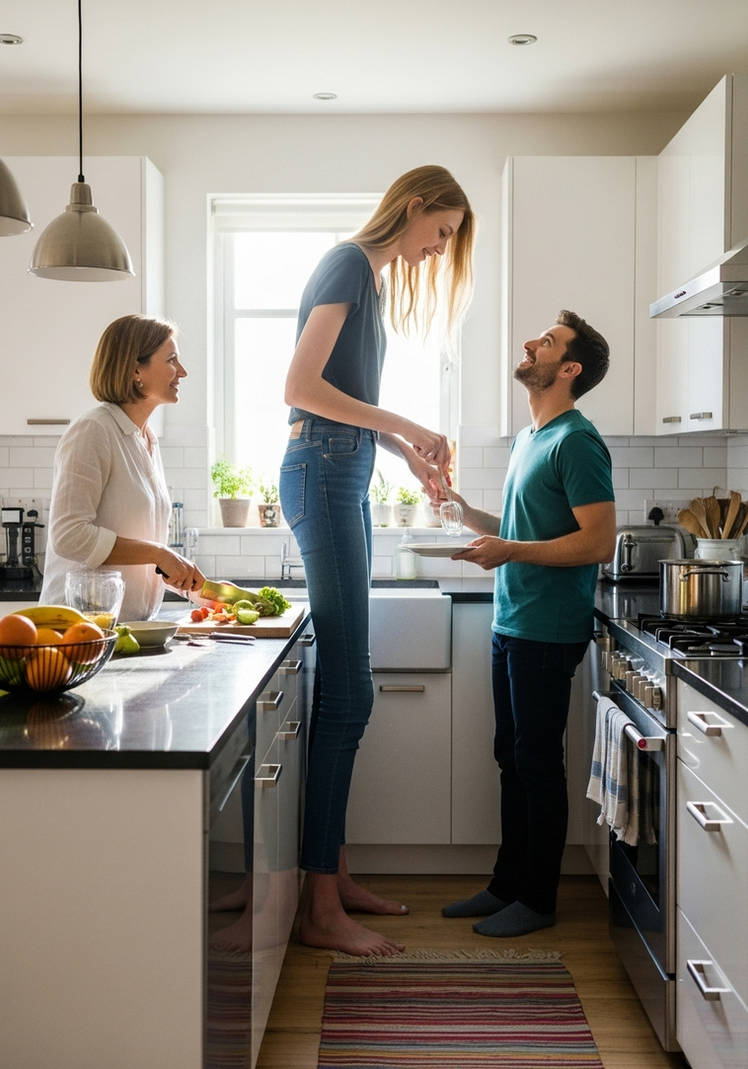 Tall Maci With Mom And Dad In Kitchen By Suneeeel On DeviantArt tall-maci-with-mom-and-dad-in-kitchen-by-suneeeel-on-deviantart