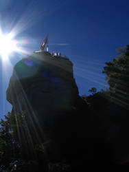 October Sun on Chimney Rock