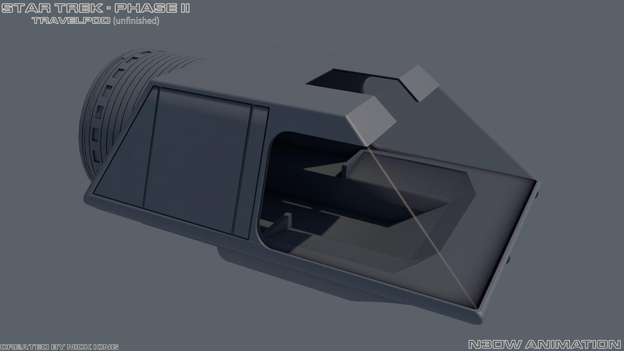 Starfleet Sensor Pod Star Trek Phase 2 - travel pod (unfinished) 01 by N3DWAnimation on ...