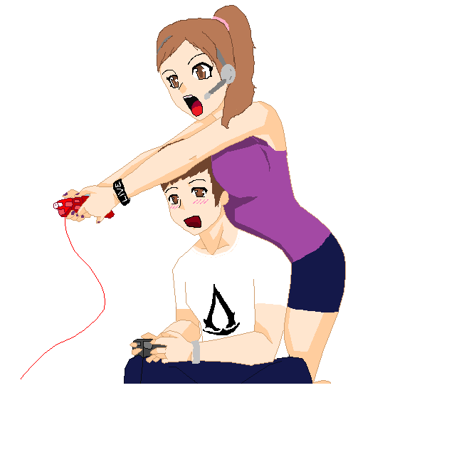 Gamer couple  by AmberAwesomeSauce on DeviantArt