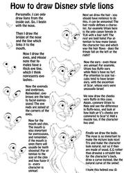 How to draw Disney style lions