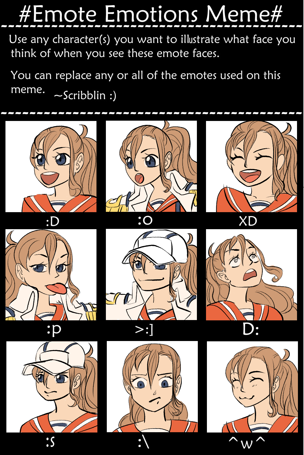 Emotions Meme Template by Mimistarlish on DeviantArt