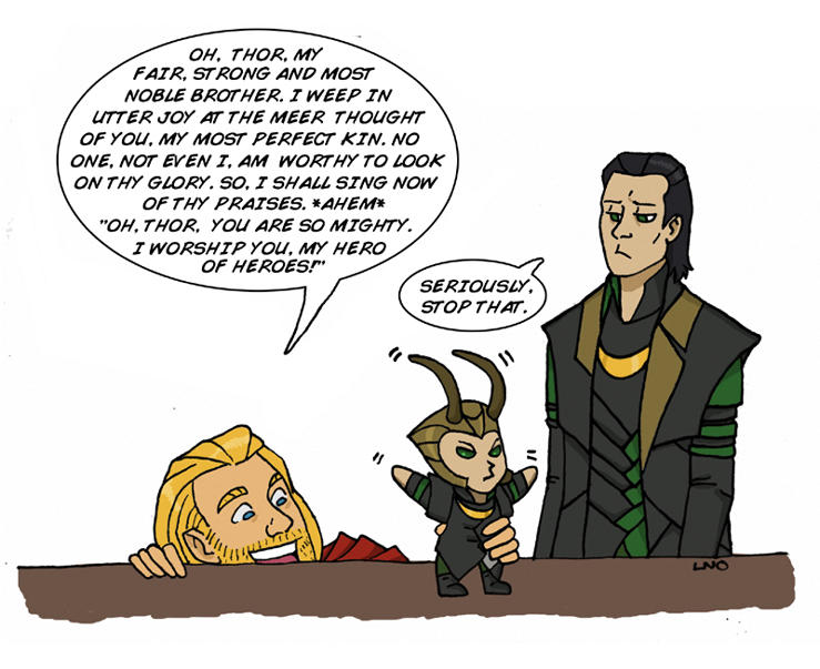 Thor is an annoying big brother by LamechO on DeviantArt
