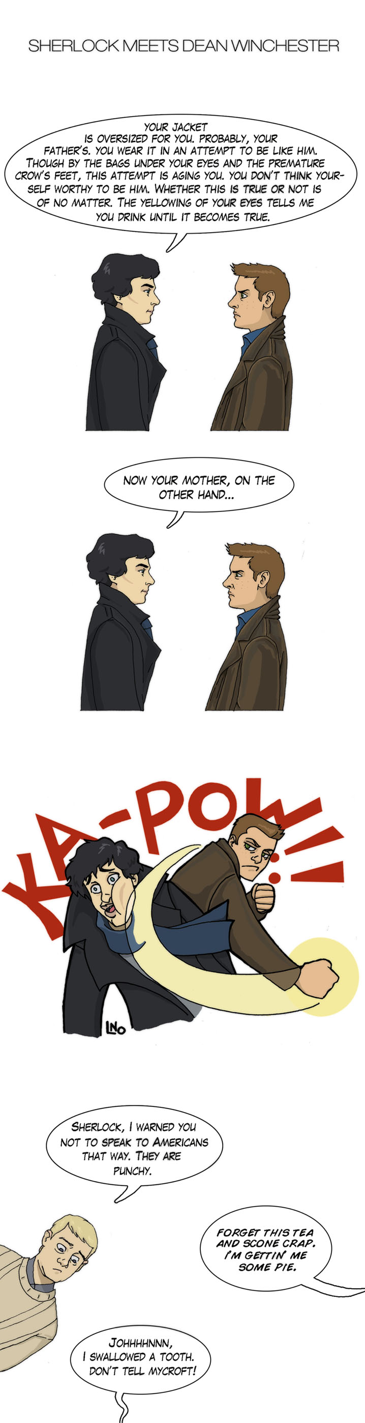 Sherlock meets Dean Winchester by LamechO on DeviantArt