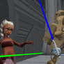 Ahsoka and Aayla infiltrate separatist base 3