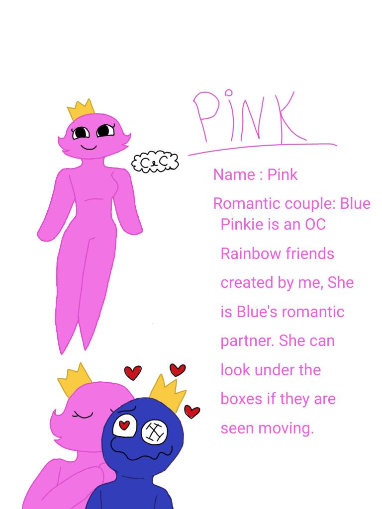 Pink The Friendly Monster (My Rainbow Friends OC) by starbunny196 on  DeviantArt